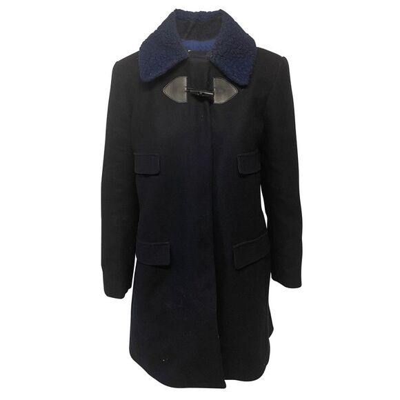 See by Chloe Winter Coat in Navy Blue Polyester